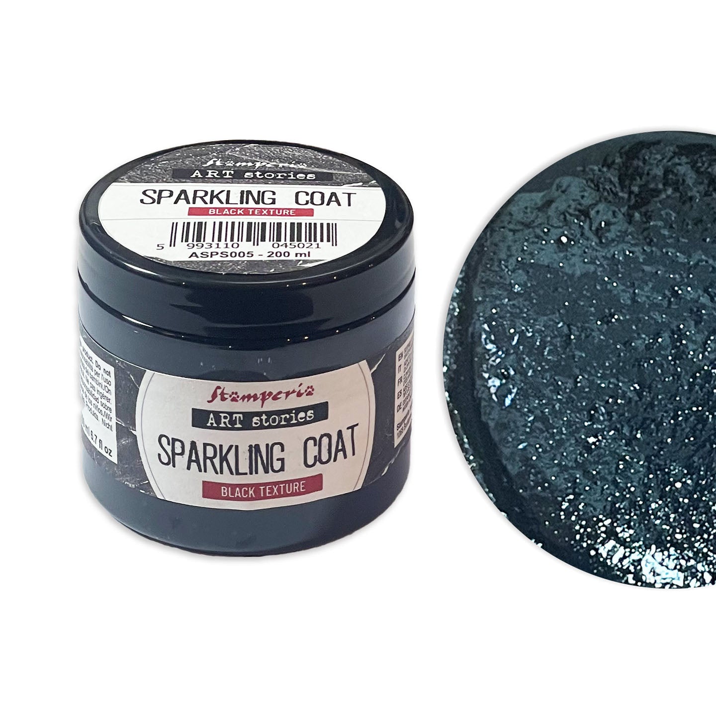 Stamperia Black Sparkling Coat asps005