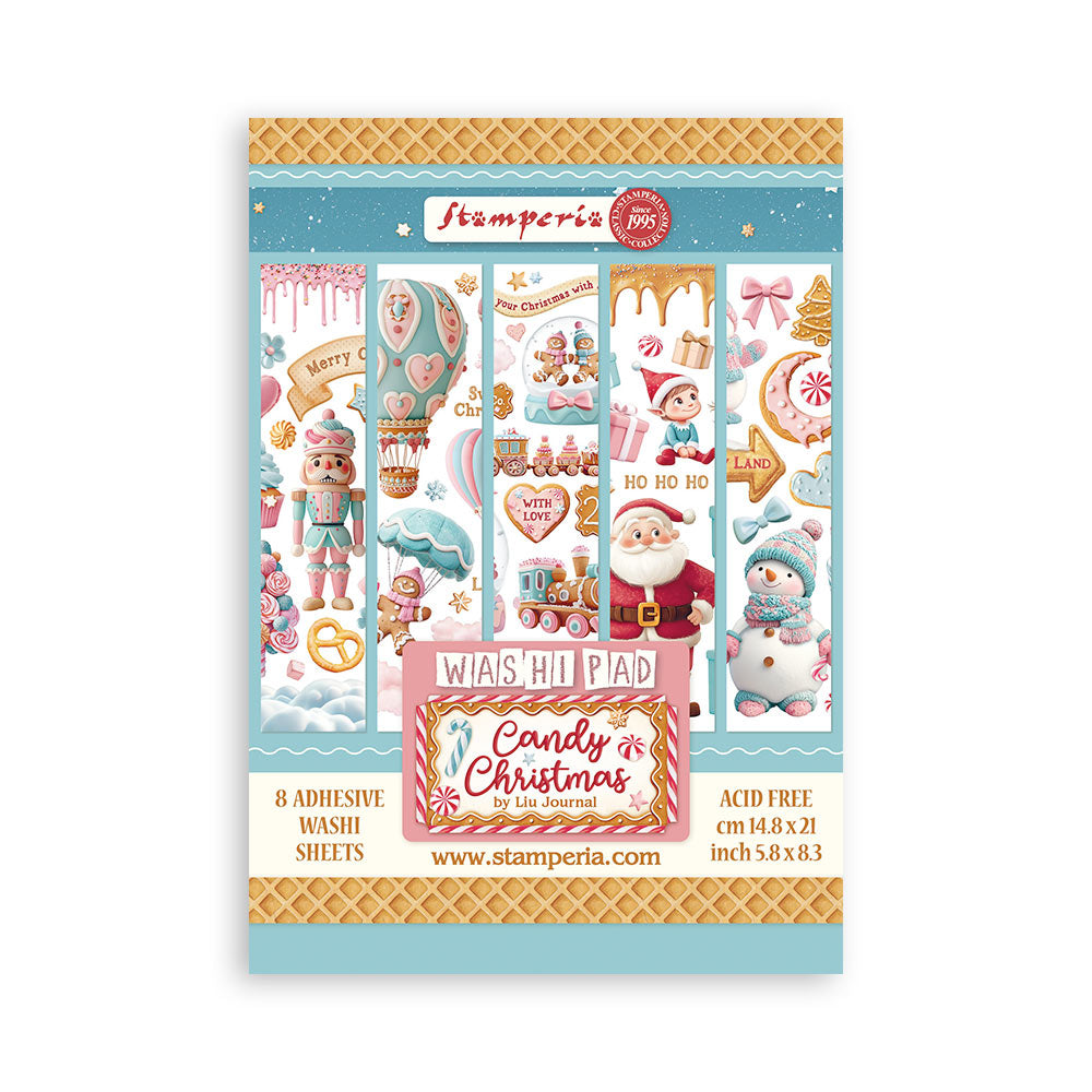 Stamperia Candy Christmas A5 Washi Pad sbw22
