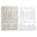 Stamperia Christmas Village A5 Silicone Mould kacma616