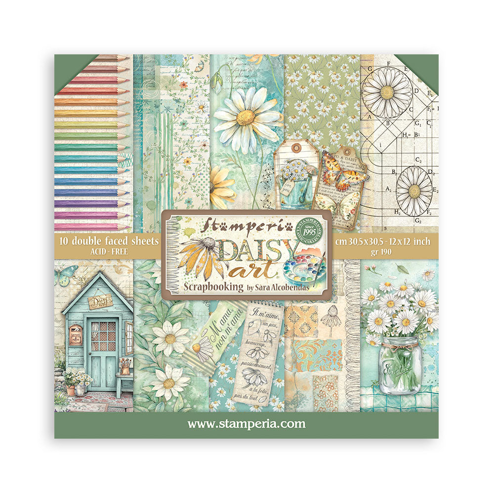 Stamperia Daisy Art 12x12 Paper sbbl182