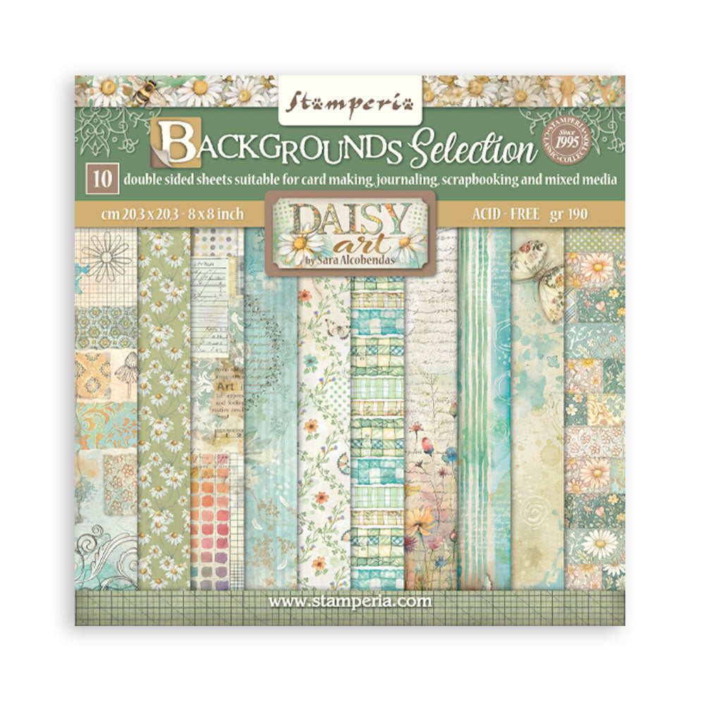 Stamperia Daisy Art 8x8 Background Paper sbbs139