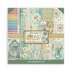 Stamperia Daisy Art 8x8 Paper sbbs138
