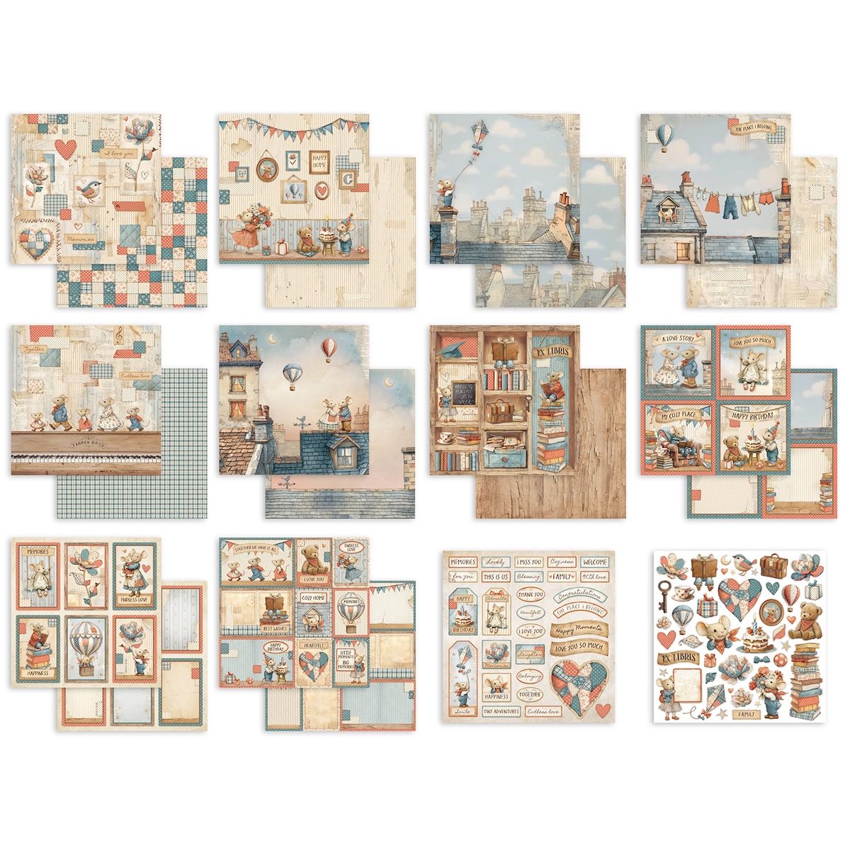 Stamperia Family 12x12 Paper sbbl181 pages