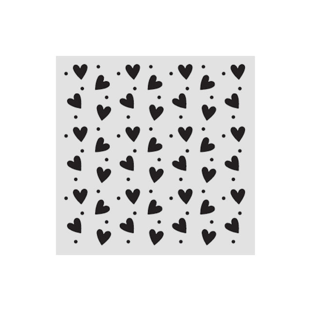 Stamperia Family Heart Texture Stencil kstds68
