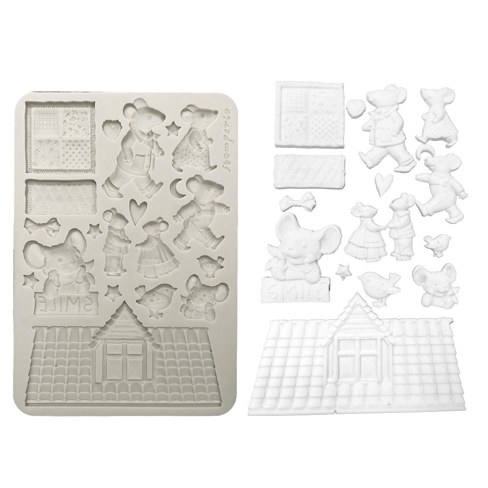 Stamperia Family Mice A5 Silicone Mold kacma599
