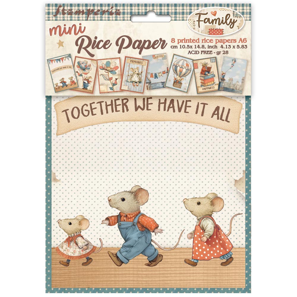 Stamperia Family Mini A6 Rice Paper dfsa6x03
