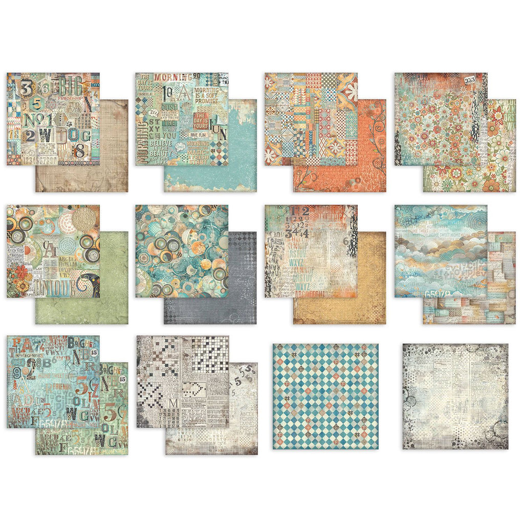 Stamperia Furry Friends Backgrounds 8x8 Paper sbbs133 sheets