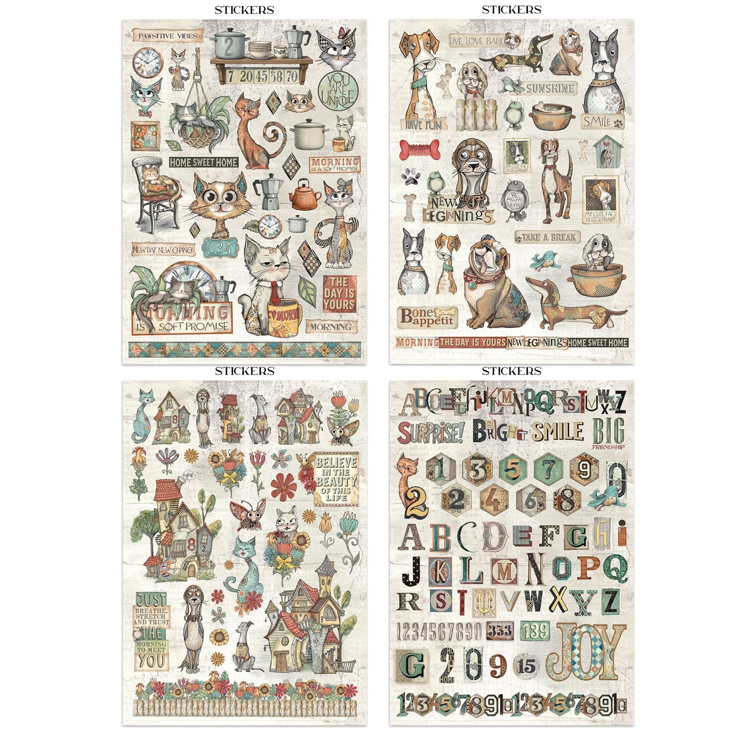 Stamperia Furry Friends Junk Journal sbjk07 stickers