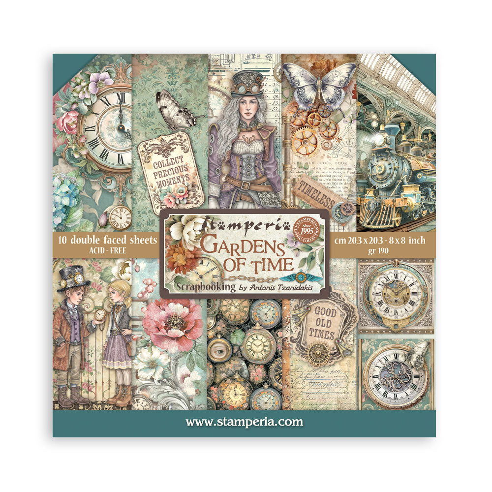 Stamperia Gardens of Time 8x8 Paper sbbs141