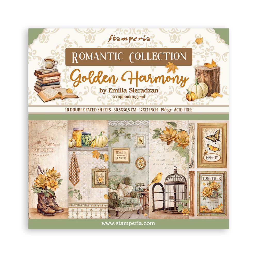 Stamperia Golden Harmony 8x8 Paper sbbs114

