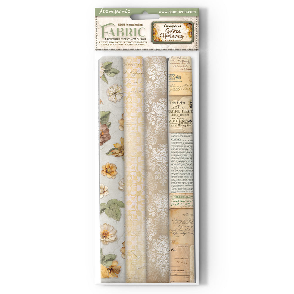 Stamperia Golden Harmony Fabric Sheets sbplt34
