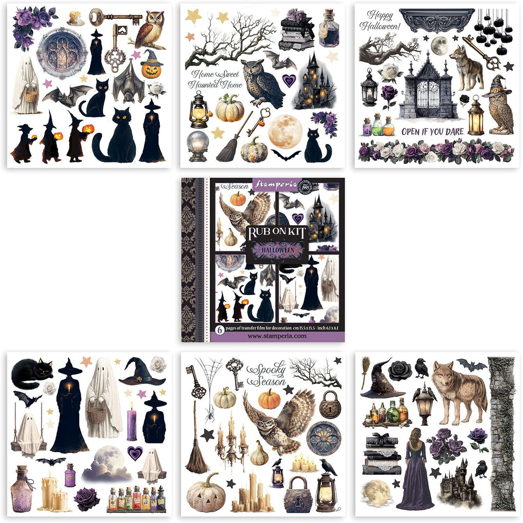Stamperia Halloween Art Journaling Selection bjs002 rub ons