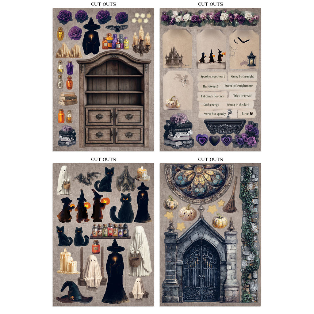 Stamperia Halloween Junk Journal sbjk22 cut outs