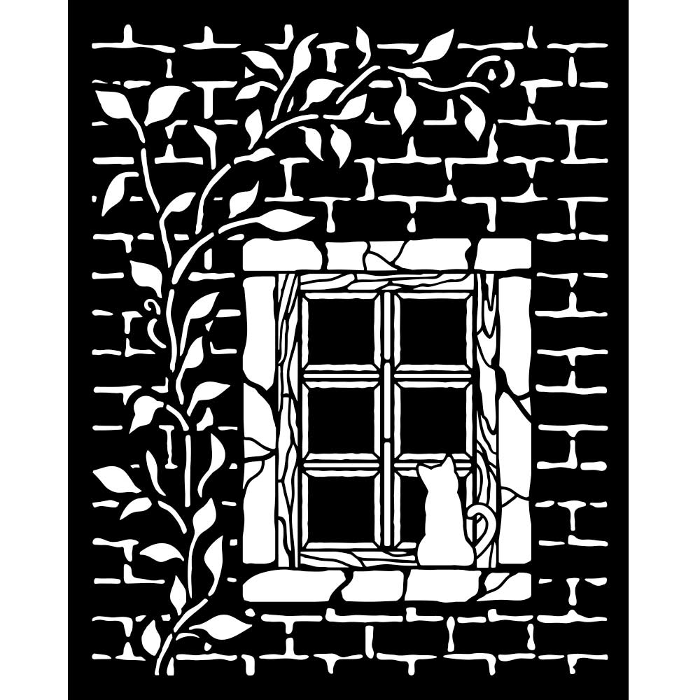 Stamperia Herbarium Silvae Country Window Stencil kstd195
