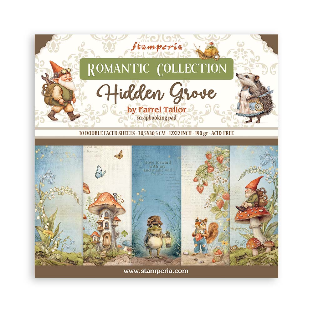 Stamperia Hidden Grove 12x12 Paper Pad sbbl168

