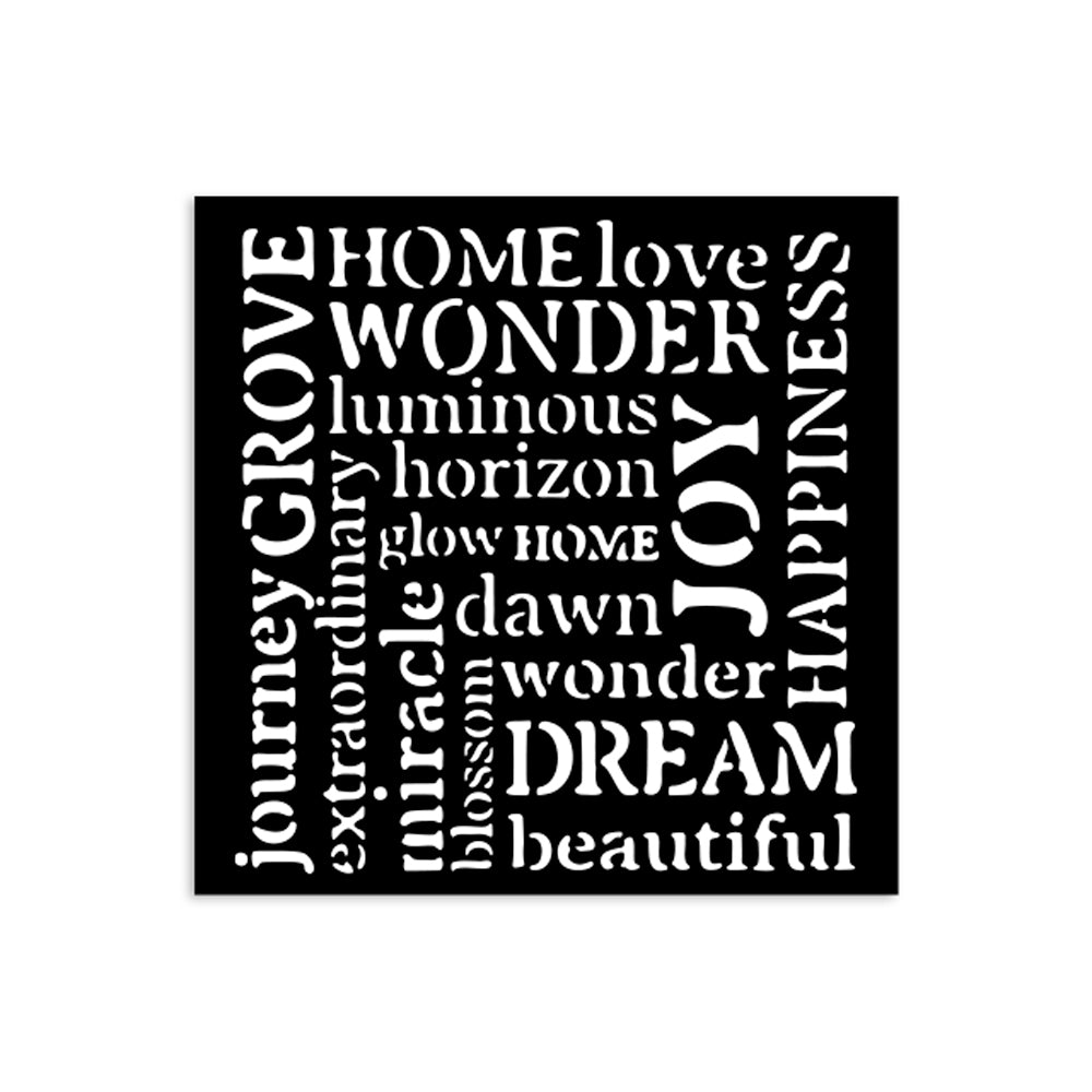 Stamperia Hidden Grove Writings Small Stencil kstds32
