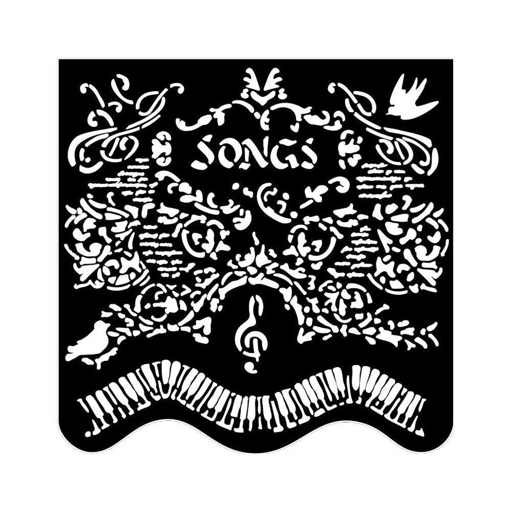 Stamperia Music Songs And Piano Stencil kstdq119
