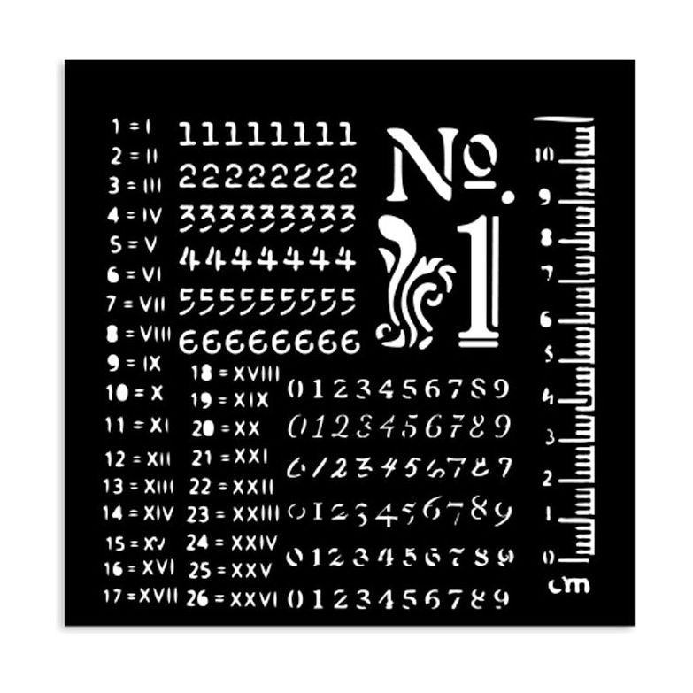 Stamperia Numbers Pattern Small Stencil kstds22