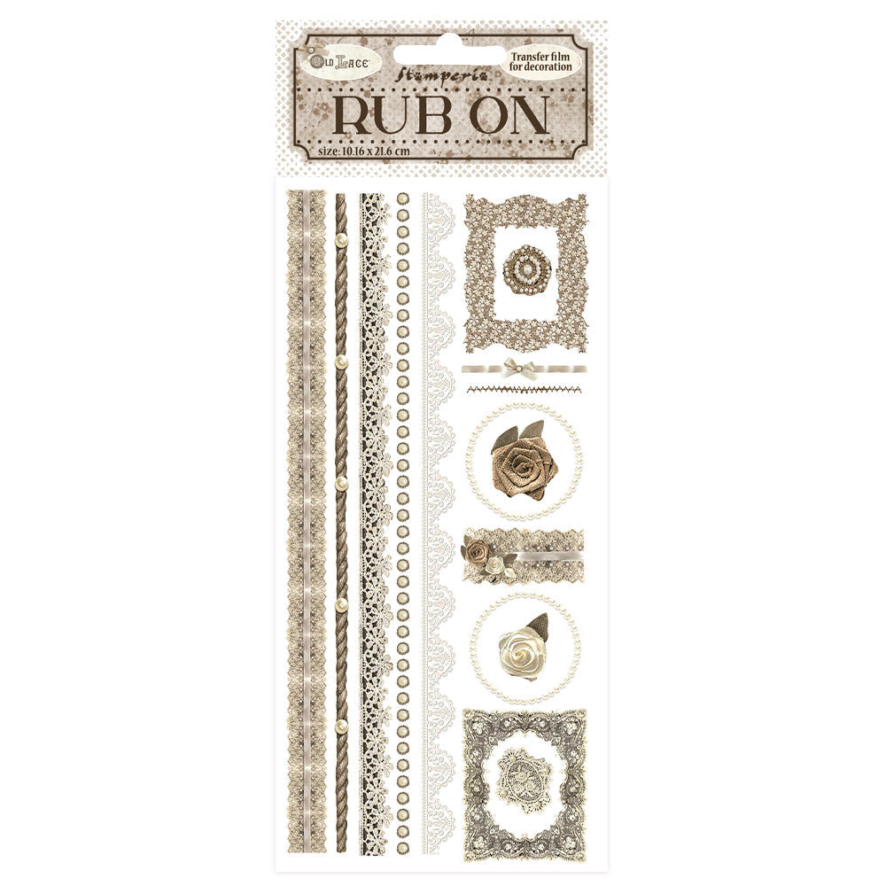 Stamperia Old Lace Stripes Rub Ons dflrb123