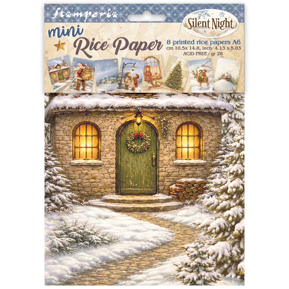 Stamperia Silent Night A6 Rice Paper dfsa6x09