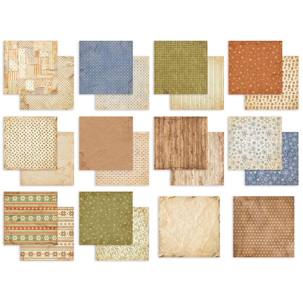 Stamperia Silent Night Backgrounds 12x12 Paper sbbl193 cardstock