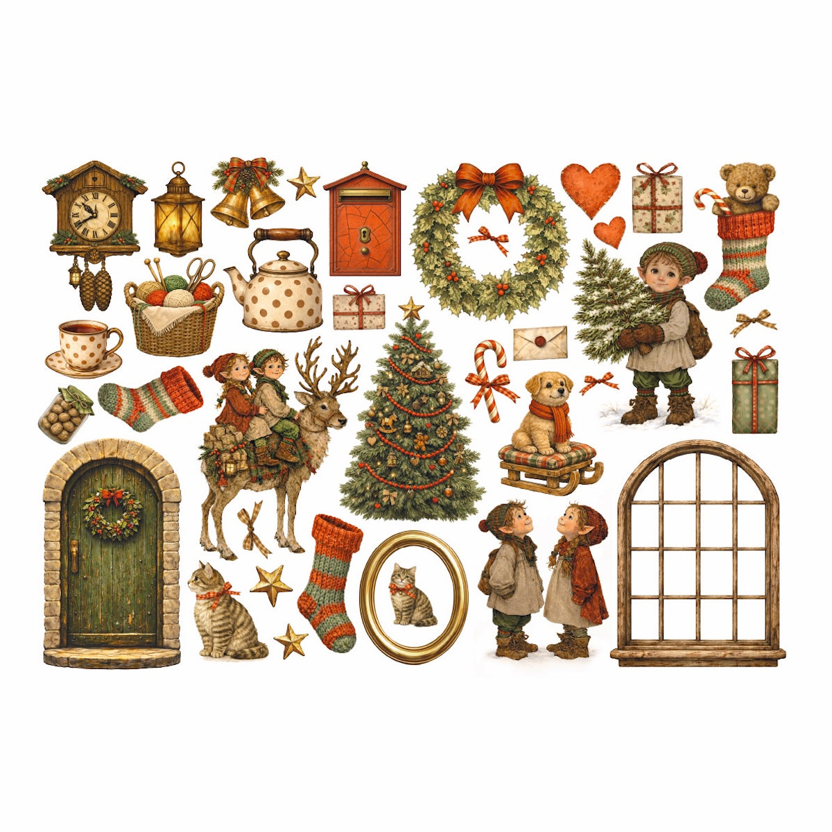 Stamperia Silent Night Ephemera dflct88 contents inside