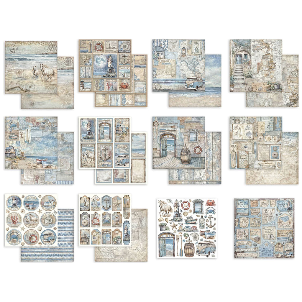 Stamperia Silent Sea 8x8 Paper sbbs125 pages