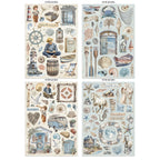 Stamperia Silent Sea Junk journal sbjk13 stickers