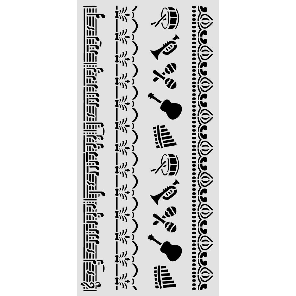 Stamperia Symphony Borders 10x5 Stencil kstdl165