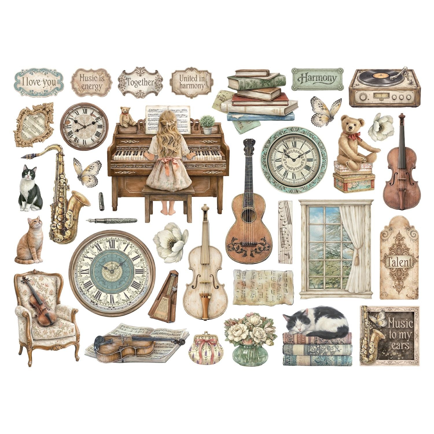 Stamperia Symphony Die Cuts dfldc136 cat