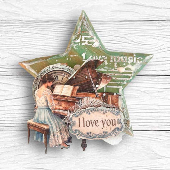 Stamperia Symphony Ephemera dflct84 i love you