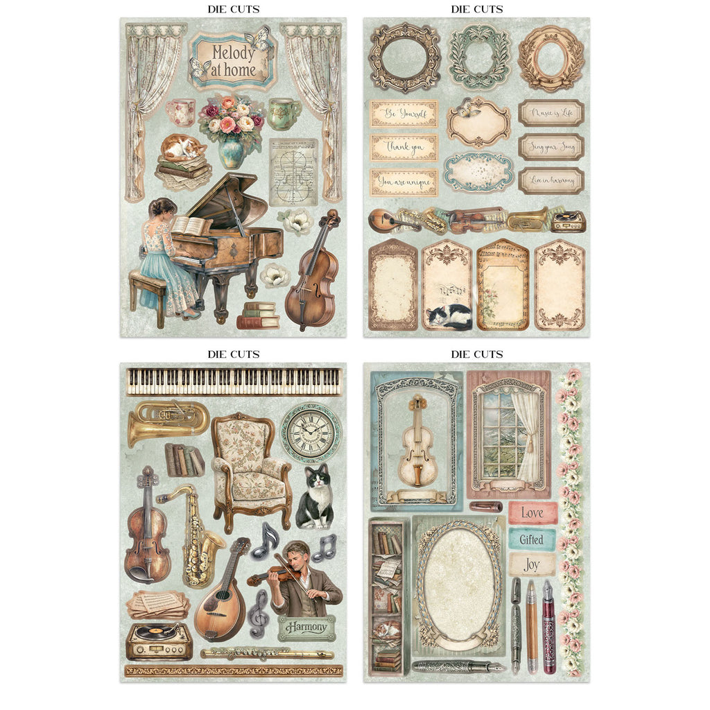 Stamperia Symphony Junk Journal sbjk24 die cuts