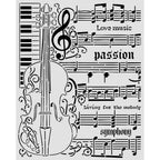 Stamperia Symphony Violin 8x10 Stencil kstd210