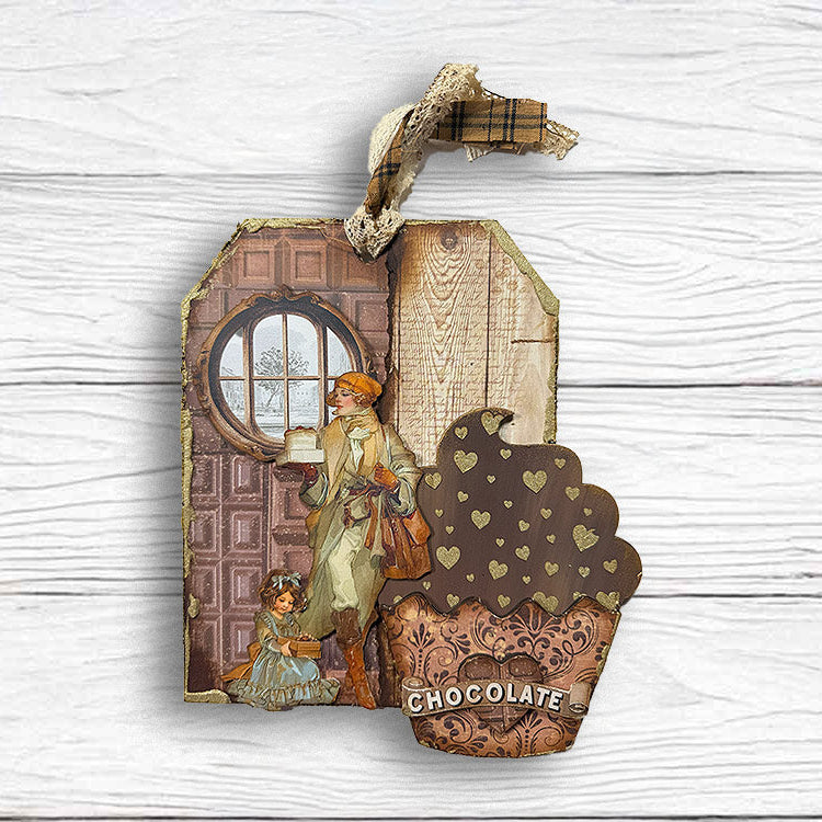 Stamperia Timeless Hearts Stencil kstds42 cupcake