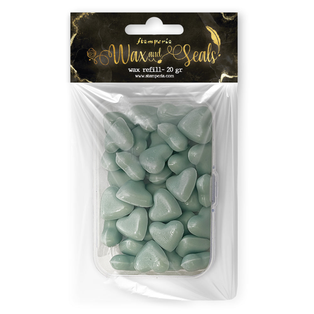 Stamperia Wax Heart Shape Pastel Blue waxc16