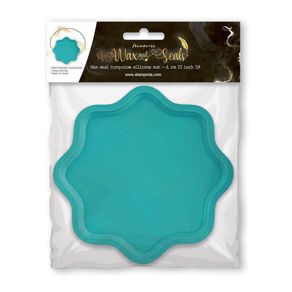 Stamperia Wax Seal Turquoise Silicone Mat wax05