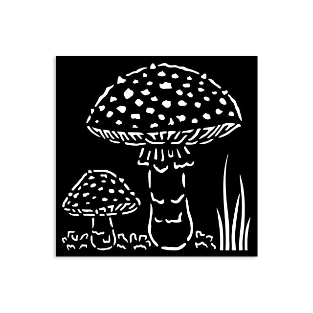 Stamperia Whispering Woods Mushrooms Small Stencil kstds59

