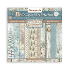 Stamperia White Christmas Backgrounds 8x8 Paper sbbs147