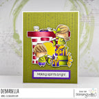 Stamping Bella Little Cutie Kids Hanging Christmas Stockings Cling Stamp eb1420 presents