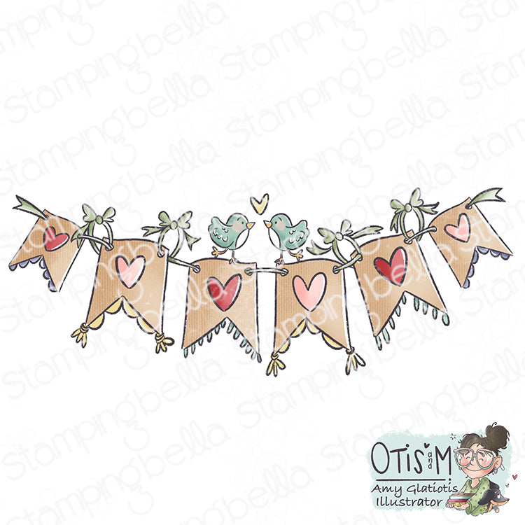Stamping Bella Lovely Banner Cling Stamp ag1446
