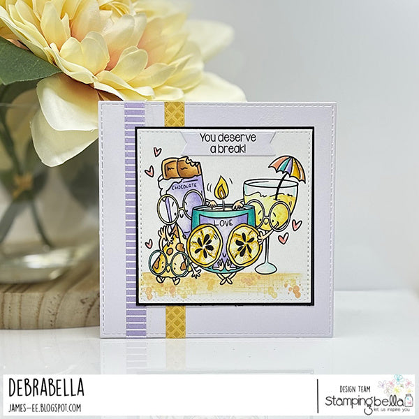 Stamping Bella Spec-Tacular Self Care Crew Cling Stamps ag1475 you deserve a break