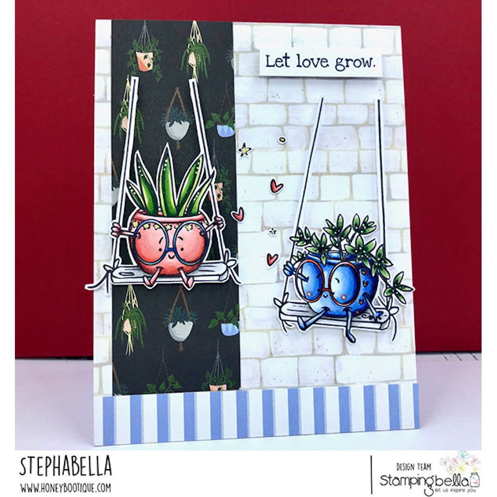 Stamping Bella Spec-tacular Swinging Pots Cling Stamp ag1319