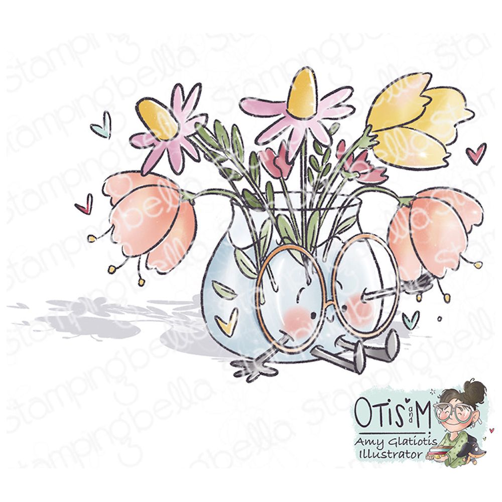 Stamping Bella Spec-tacular Vase Cling Stamp ag1316
