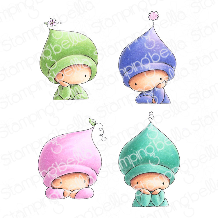 Stamping Bella Spring Bundle Girl Peekers Cling Stamps eb1471