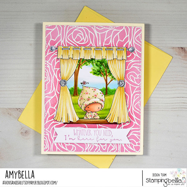 Stamping Bella Spring Bundle Girl Peekers Cling Stamps eb1471 whatever you need