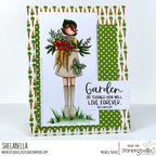 Stamping Bella Uptown Girl Greta loves to Garden Cling Stamp eb1332