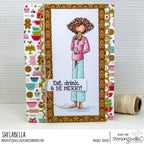 Stamping Bella Uptown Girl Poppy loves Gingerbread Cling Stamp eb1435 merry