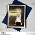 Stamping Bella Uptown Girl loves her Cardigan Cling Stamp eb1434 cardigan