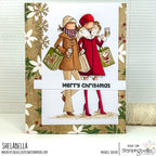Stamping Bella Uptown Girls Francesca and Madeleine love Shopping Cling Stamp eb1436 christmas
