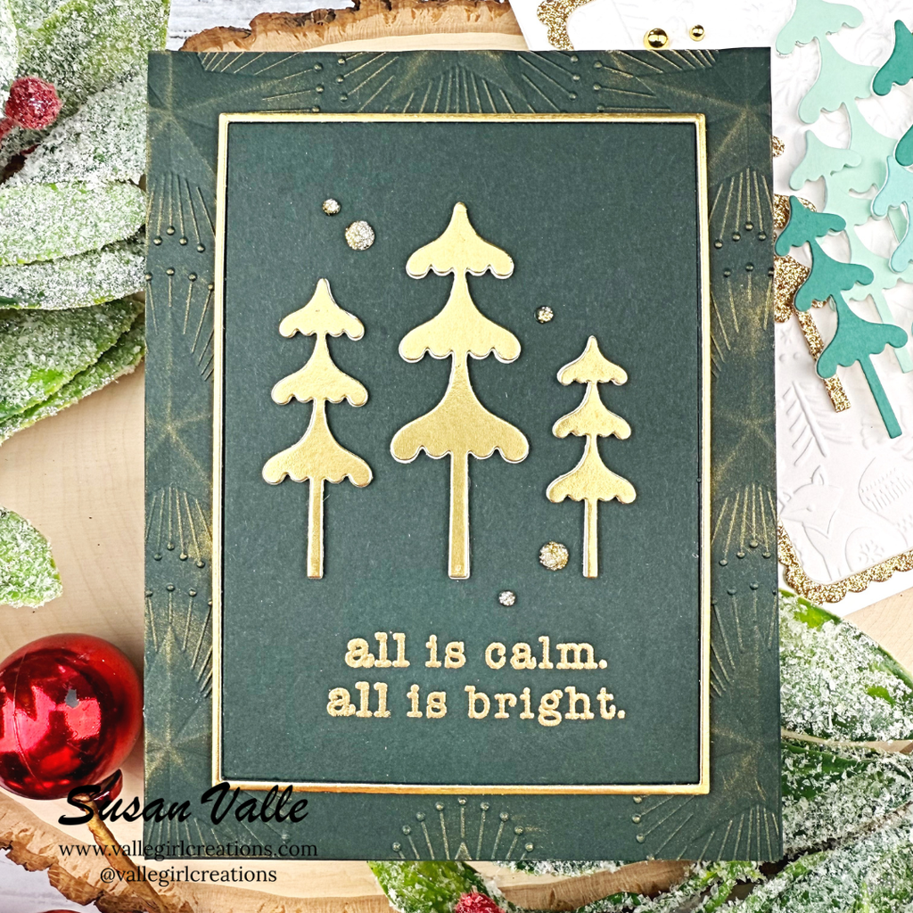 Simon Says Stamp Embossing Folder and Cutting Die Starbright sfd571 And Everything Nice Holiday Card